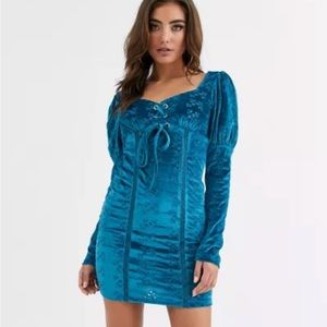 ASOS Velvet Embroidered Dress